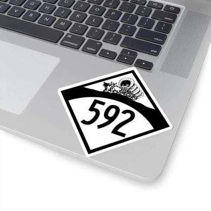 N-592 1950 (Nebraska) (Road Sign) STICKER Vinyl Kiss-Cut Decal - The Sticker Space