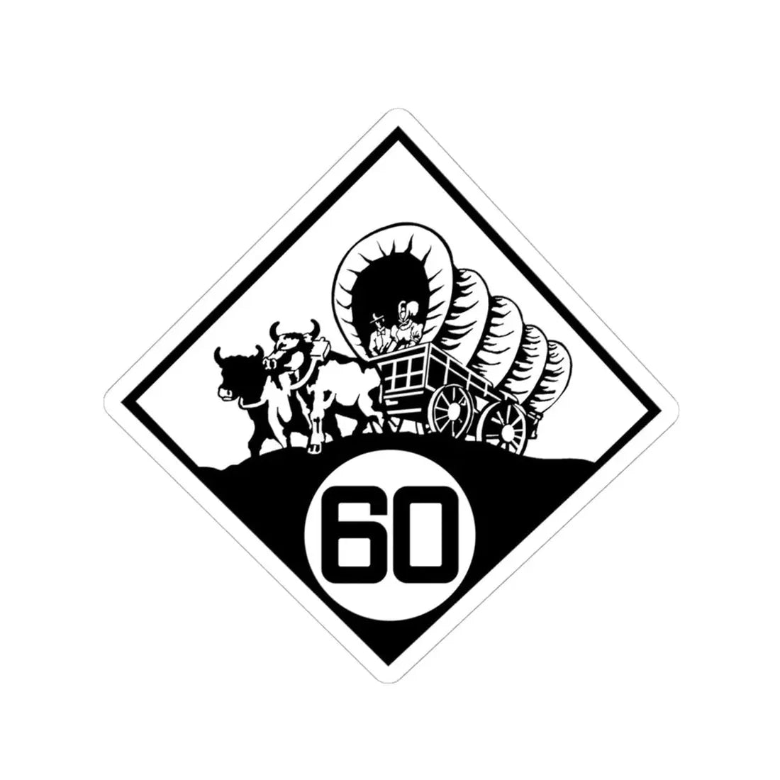 N-60 1926 (Nebraska) (Road Sign) STICKER Vinyl Kiss-Cut Decal 4 Inch White - The Sticker Space