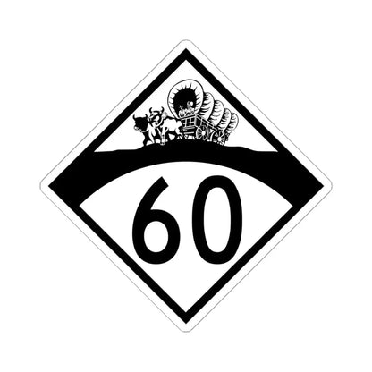 N-60 1950 (Nebraska) (Road Sign) STICKER Vinyl Kiss-Cut Decal 6 Inch White - The Sticker Space