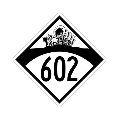 N-602 1950 (Nebraska) (Road Sign) STICKER Vinyl Kiss-Cut Decal 6 Inch White - The Sticker Space