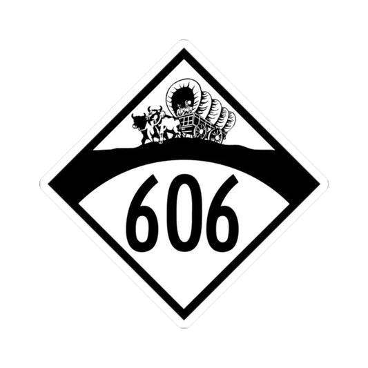N-606 1950 (Nebraska) (Road Sign) STICKER Vinyl Kiss-Cut Decal 2 Inch White - The Sticker Space