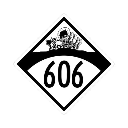 N-606 1950 (Nebraska) (Road Sign) STICKER Vinyl Kiss-Cut Decal 4 Inch White - The Sticker Space