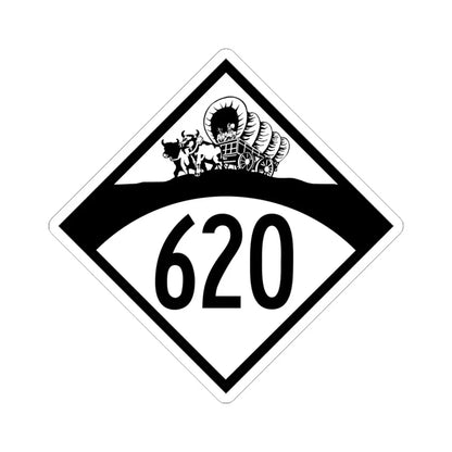 N-620 1950 (Nebraska) (Road Sign) STICKER Vinyl Kiss-Cut Decal 4 Inch White - The Sticker Space