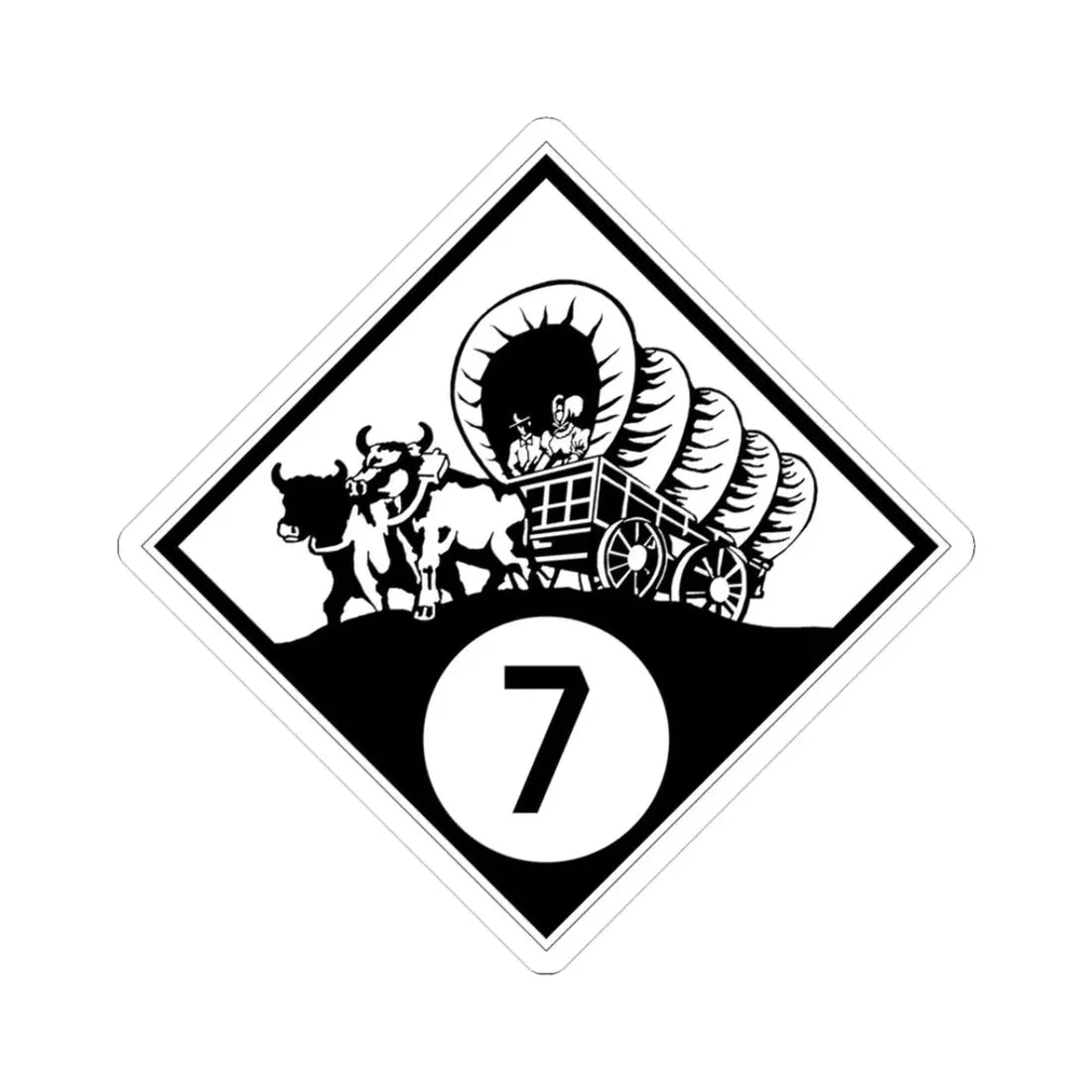 N-7 1926 (Nebraska) (Road Sign) STICKER Vinyl Kiss-Cut Decal 3 Inch White - The Sticker Space