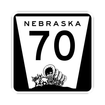 N-70 (Nebraska) (Road Sign) STICKER Vinyl Kiss-Cut Decal 2 Inch White - The Sticker Space