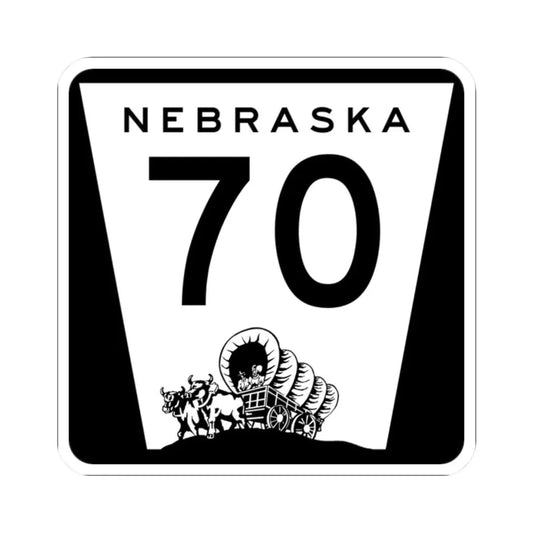 N-70 (Nebraska) (Road Sign) STICKER Vinyl Kiss-Cut Decal 2 Inch White - The Sticker Space