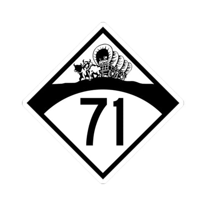 N-71 1950 (Nebraska) (Road Sign) STICKER Vinyl Kiss-Cut Decal 2 Inch White - The Sticker Space