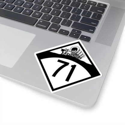 N-71 1950 (Nebraska) (Road Sign) STICKER Vinyl Kiss-Cut Decal - The Sticker Space