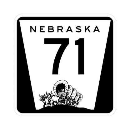 N-71 (Nebraska) (Road Sign) STICKER Vinyl Kiss-Cut Decal 3 Inch White - The Sticker Space