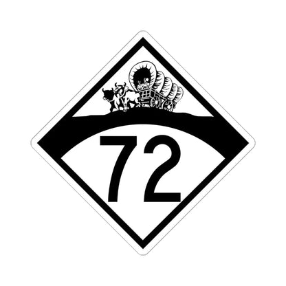 N-72 1950 (Nebraska) (Road Sign) STICKER Vinyl Kiss-Cut Decal 6 Inch White - The Sticker Space