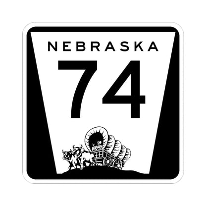 N-74 (Nebraska) (Road Sign) STICKER Vinyl Kiss-Cut Decal 4 Inch White - The Sticker Space