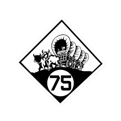 N-75 1926 (Nebraska) (Road Sign) STICKER Vinyl Kiss-Cut Decal 2 Inch White - The Sticker Space