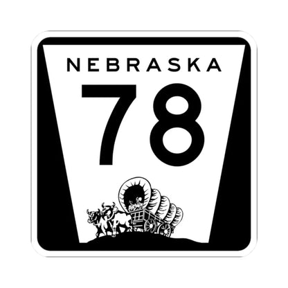 N-78 (Nebraska) (Road Sign) STICKER Vinyl Kiss-Cut Decal 2 Inch White - The Sticker Space