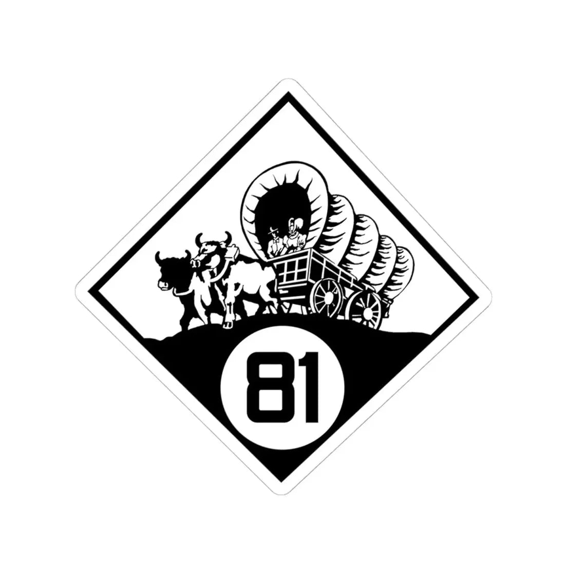 N-81 1926 (Nebraska) (Road Sign) STICKER Vinyl Kiss-Cut Decal 4 Inch White - The Sticker Space