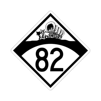 N-82 1950 (Nebraska) (Road Sign) STICKER Vinyl Kiss-Cut Decal 6 Inch White - The Sticker Space