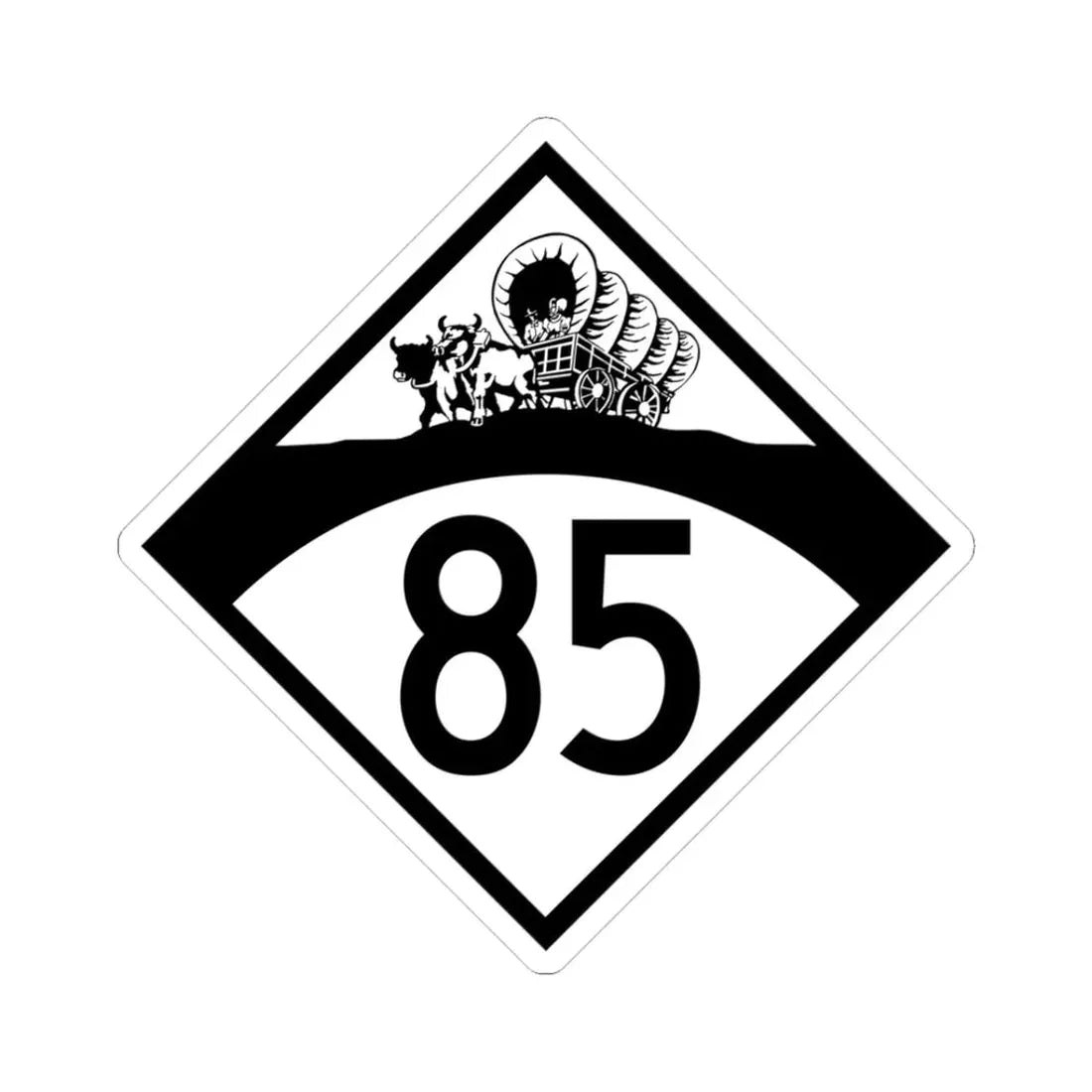 N-85 1950 (Nebraska) (Road Sign) STICKER Vinyl Kiss-Cut Decal 3 Inch White - The Sticker Space