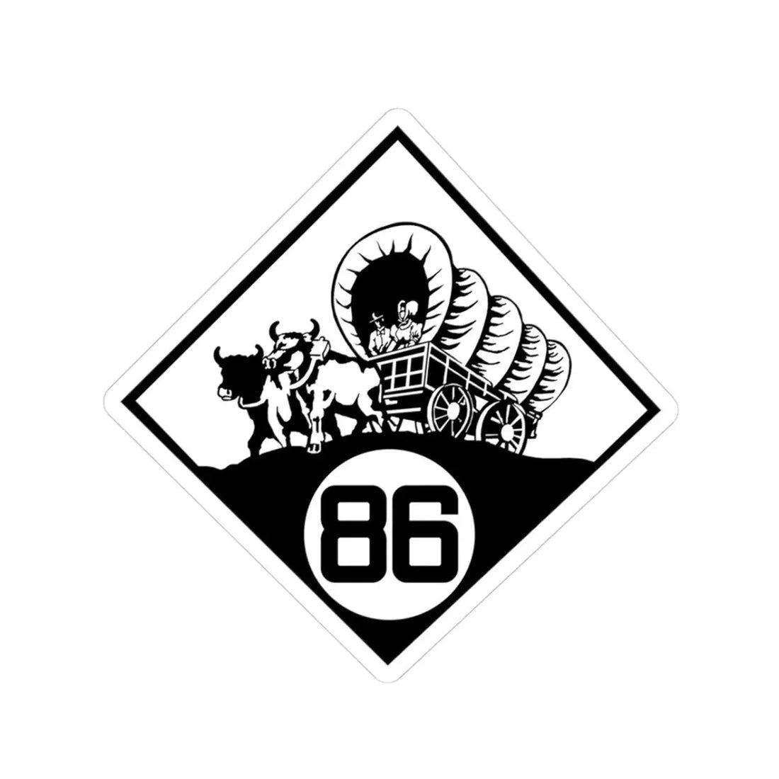 N-86 1926 (Nebraska) (Road Sign) STICKER Vinyl Kiss-Cut Decal 3 Inch White - The Sticker Space