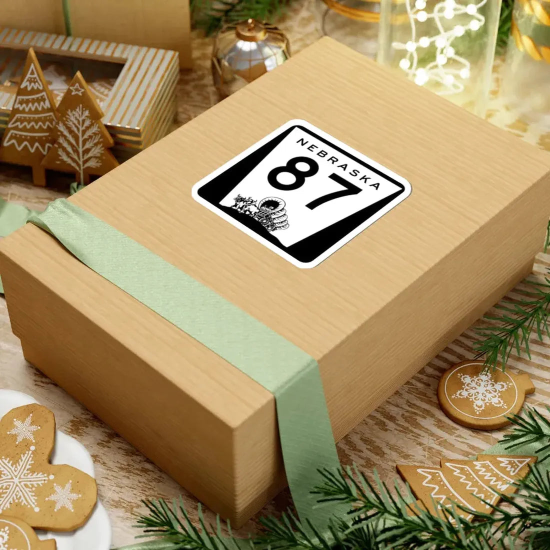 N-87 (Nebraska) (Road Sign) STICKER Vinyl Kiss-Cut Decal - The Sticker Space