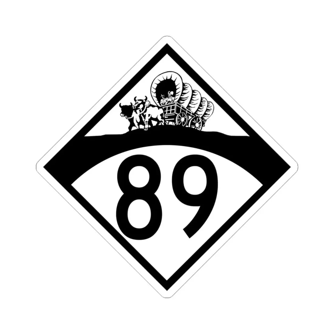 N-89 1950 (Nebraska) (Road Sign) STICKER Vinyl Kiss-Cut Decal 4 Inch White - The Sticker Space