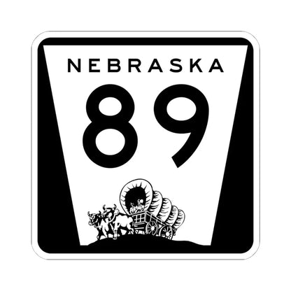 N-89 (Nebraska) (Road Sign) STICKER Vinyl Kiss-Cut Decal 6 Inch White - The Sticker Space