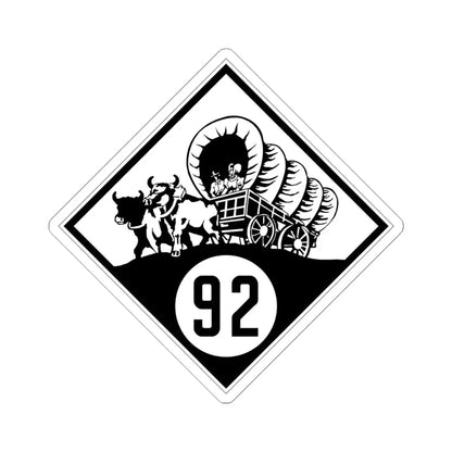 N-92 1926 (Nebraska) (Road Sign) STICKER Vinyl Kiss-Cut Decal 6 Inch White - The Sticker Space