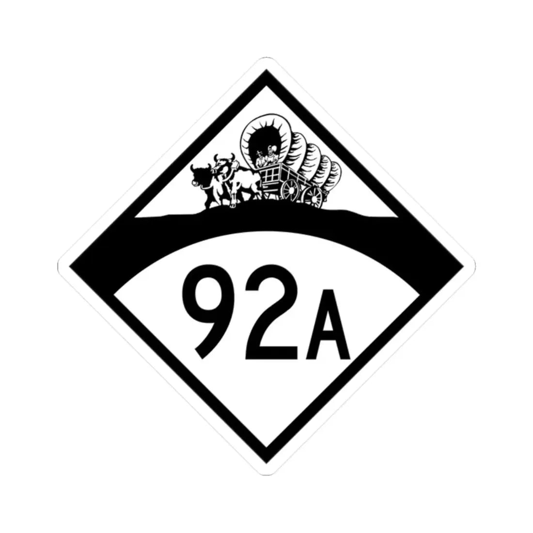 N-92A 1950 (Nebraska) (Road Sign) STICKER Vinyl Kiss-Cut Decal 2 Inch White - The Sticker Space