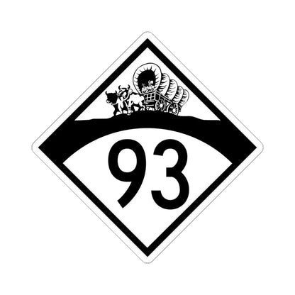 N-93 1950 (Nebraska) (Road Sign) STICKER Vinyl Kiss-Cut Decal 6 Inch White - The Sticker Space