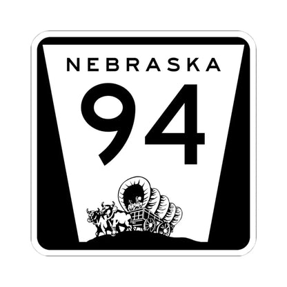 N-94 (Nebraska) (Road Sign) STICKER Vinyl Kiss-Cut Decal 4 Inch White - The Sticker Space