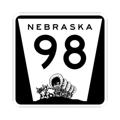 N-98 (Nebraska) (Road Sign) STICKER Vinyl Kiss-Cut Decal 2 Inch White - The Sticker Space