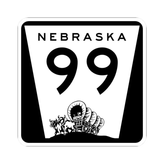 N-99 (Nebraska) (Road Sign) STICKER Vinyl Kiss-Cut Decal 2 Inch White - The Sticker Space
