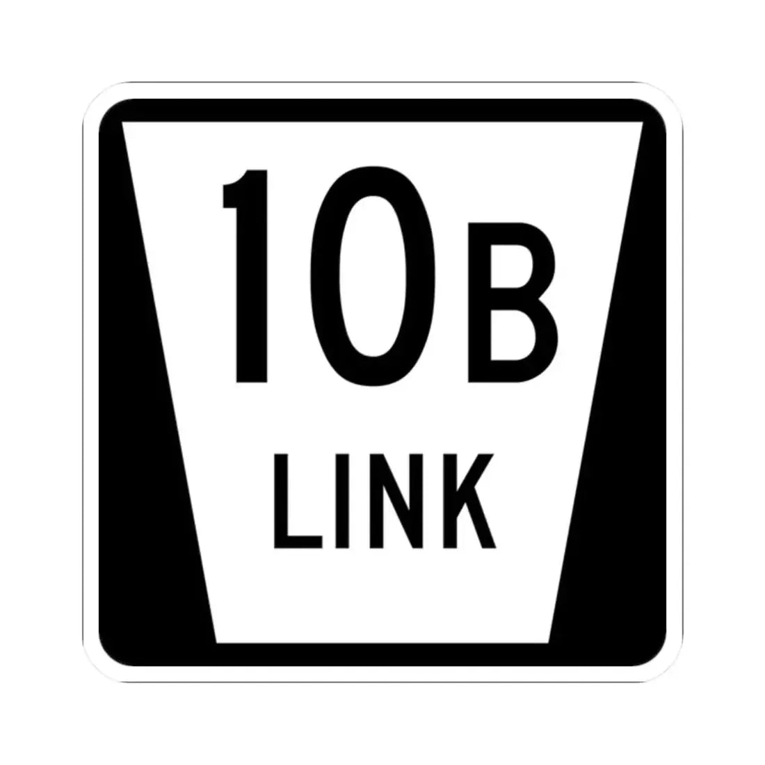 N LINK 10B (Nebraska) (Road Sign) STICKER Vinyl Kiss-Cut Decal 2 Inch White - The Sticker Space