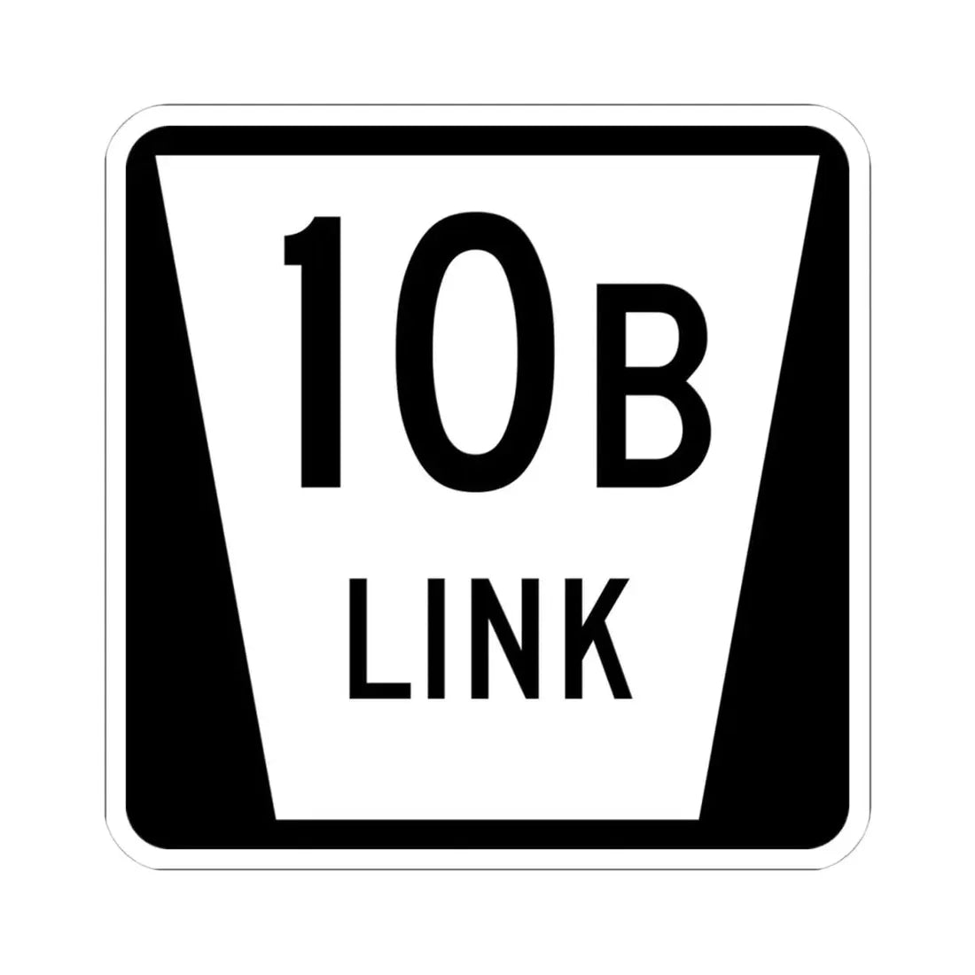 N LINK 10B (Nebraska) (Road Sign) STICKER Vinyl Kiss-Cut Decal 4 Inch White - The Sticker Space