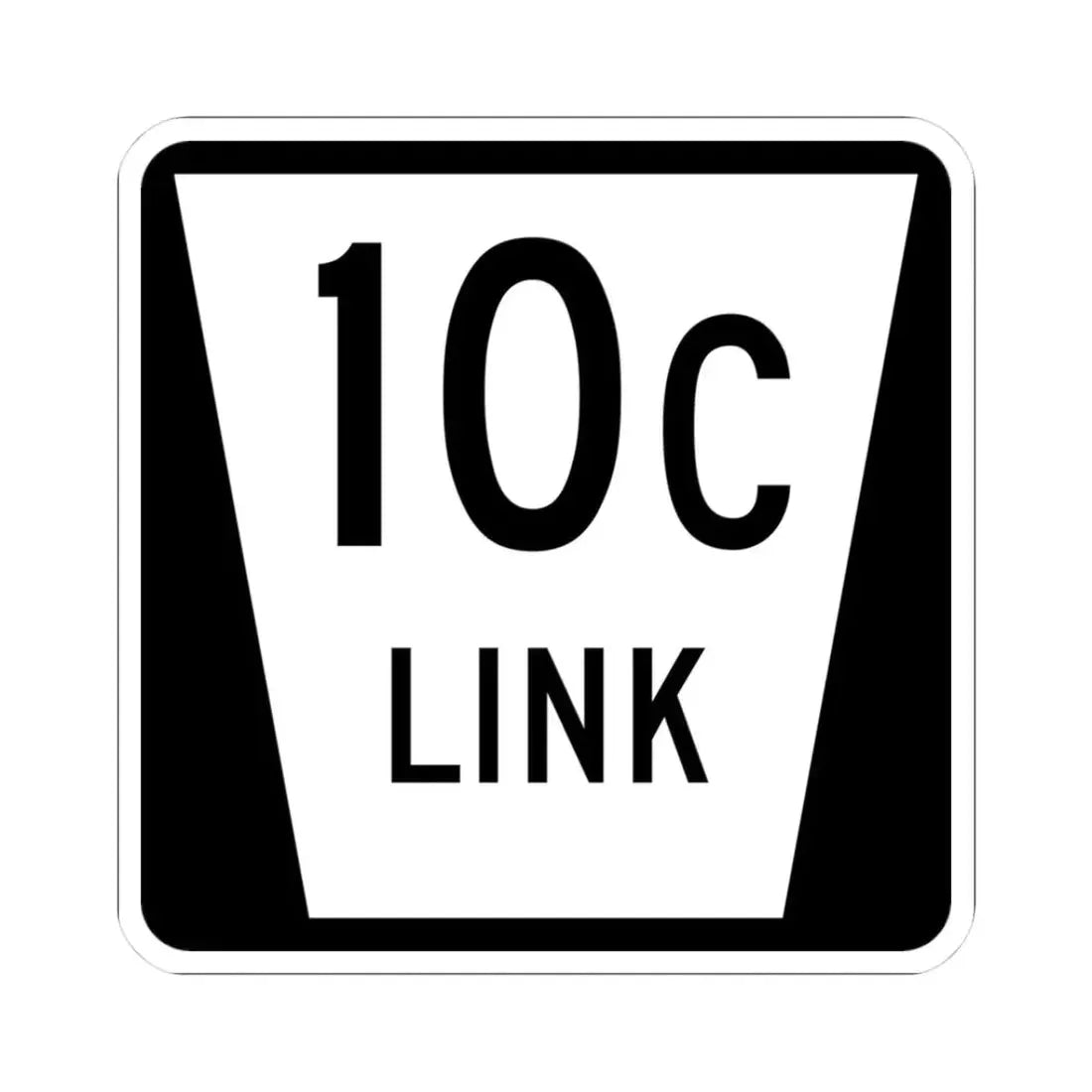 N LINK 10C (Nebraska) (Road Sign) STICKER Vinyl Kiss-Cut Decal 3 Inch White - The Sticker Space