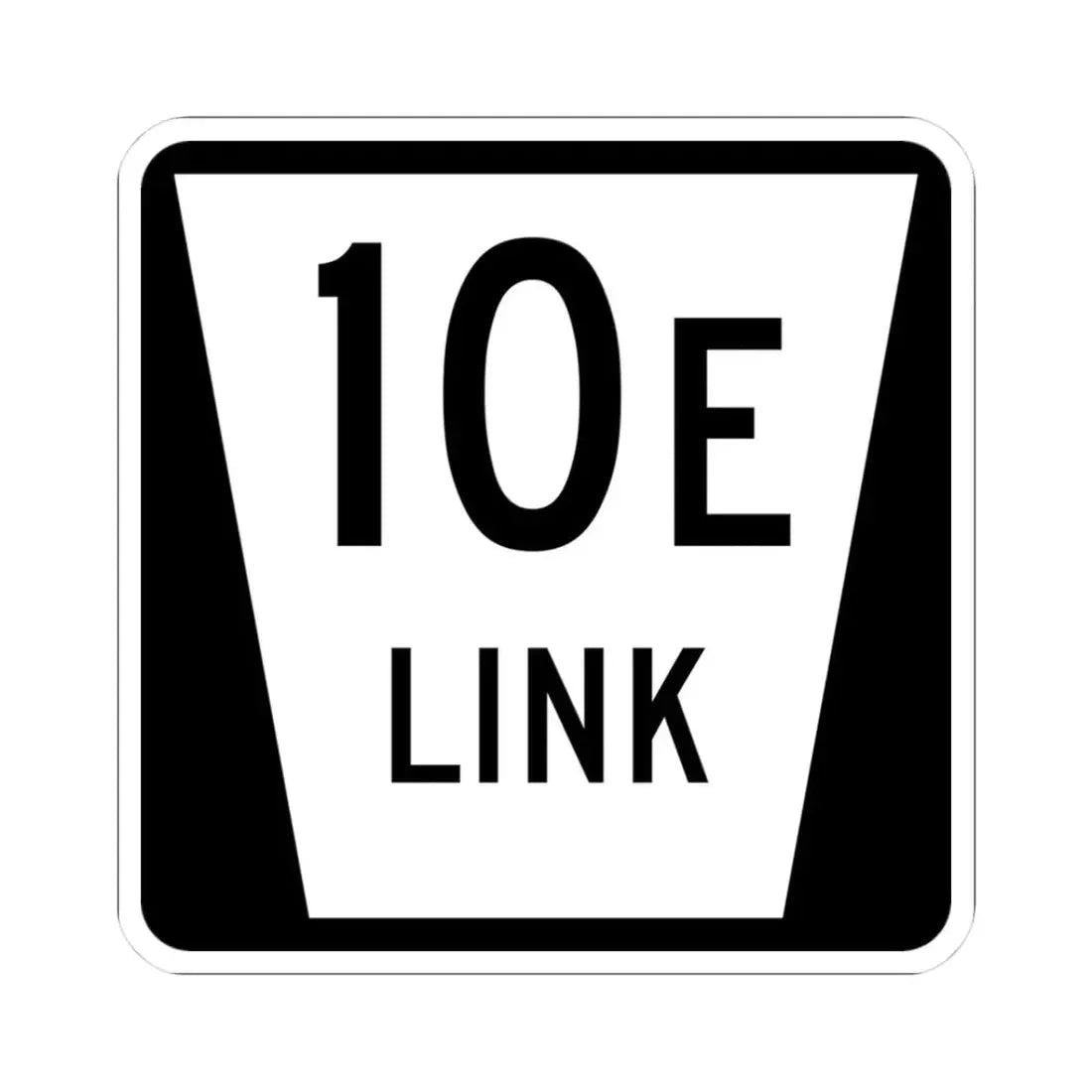 N LINK 10E (Nebraska) (Road Sign) STICKER Vinyl Kiss-Cut Decal 3 Inch White - The Sticker Space