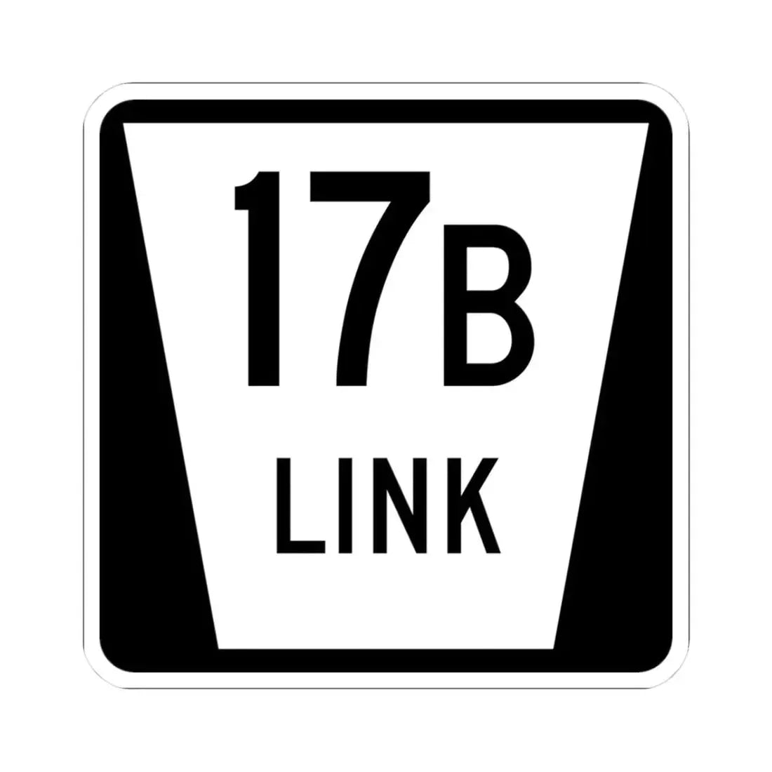 N LINK 17B (Nebraska) (Road Sign) STICKER Vinyl Kiss-Cut Decal 3 Inch White - The Sticker Space