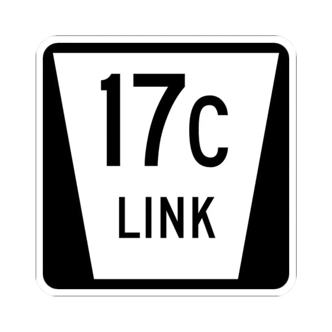 N LINK 17C (Nebraska) (Road Sign) STICKER Vinyl Kiss-Cut Decal 2 Inch White - The Sticker Space
