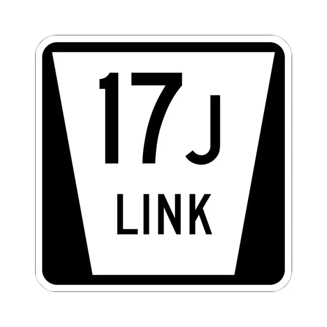 N LINK 17J (Nebraska) (Road Sign) STICKER Vinyl Kiss-Cut Decal 6 Inch White - The Sticker Space