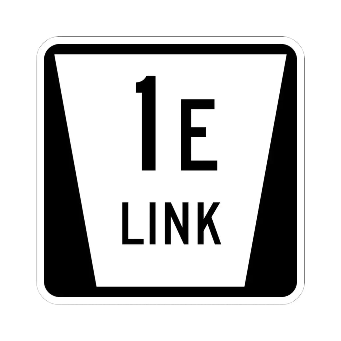 N LINK 1E (Nebraska) (Road Sign) STICKER Vinyl Kiss-Cut Decal 4 Inch White - The Sticker Space
