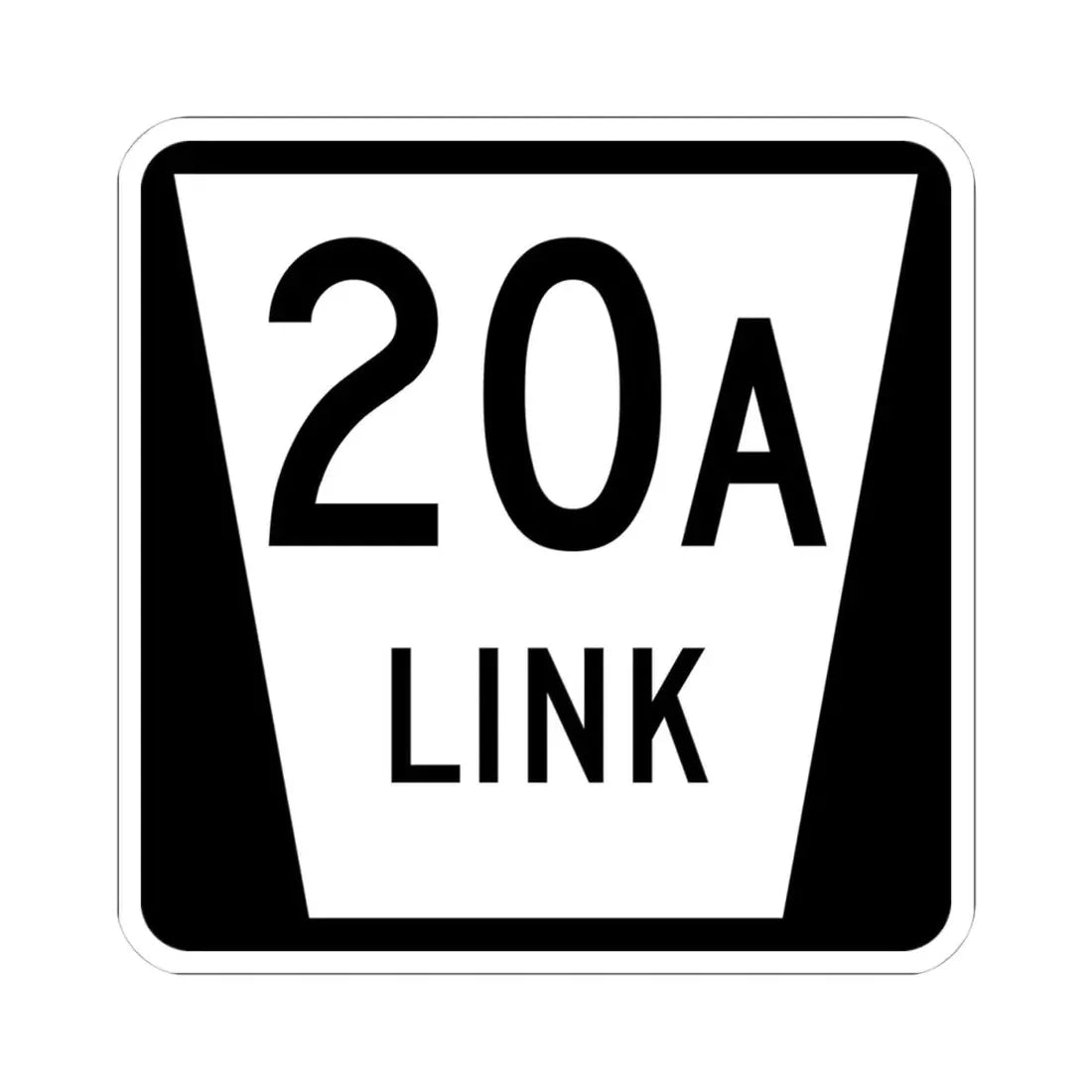 N LINK 20A (Nebraska) (Road Sign) STICKER Vinyl Kiss-Cut Decal 4 Inch White - The Sticker Space