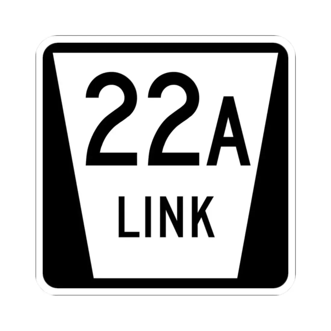 N LINK 22A (Nebraska) (Road Sign) STICKER Vinyl Kiss-Cut Decal 2 Inch White - The Sticker Space