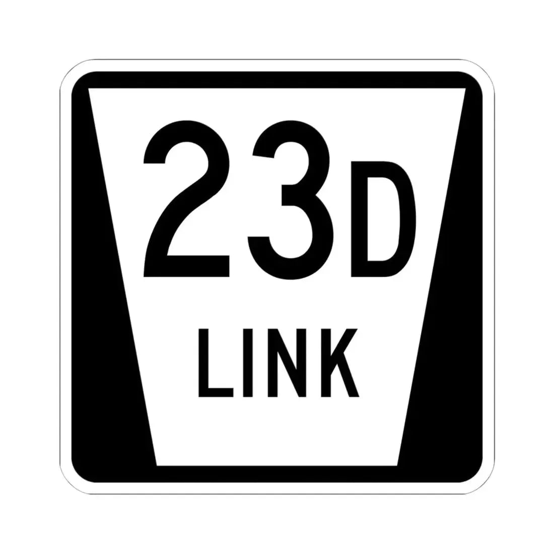 N LINK 23D (Nebraska) (Road Sign) STICKER Vinyl Kiss-Cut Decal 6 Inch White - The Sticker Space