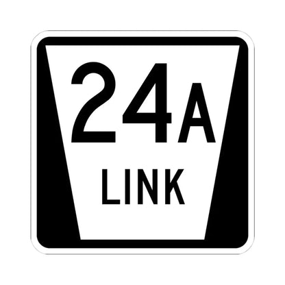 N LINK 24A (Nebraska) (Road Sign) STICKER Vinyl Kiss-Cut Decal 4 Inch White - The Sticker Space