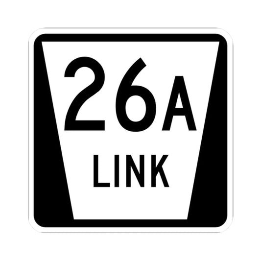 N LINK 26A (Nebraska) (Road Sign) STICKER Vinyl Kiss-Cut Decal 2 Inch White - The Sticker Space