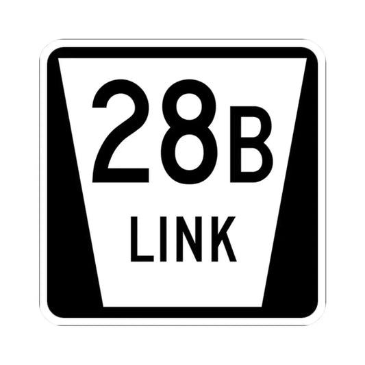 N LINK 28B (Nebraska) (Road Sign) STICKER Vinyl Kiss-Cut Decal 2 Inch White - The Sticker Space