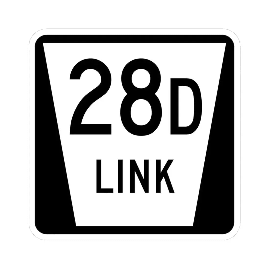 N LINK 28D (Nebraska) (Road Sign) STICKER Vinyl Kiss-Cut Decal 3 Inch White - The Sticker Space