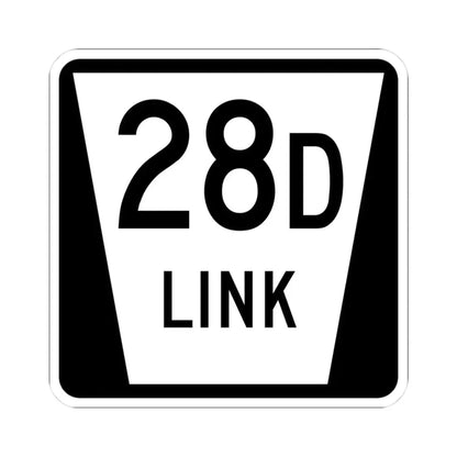 N LINK 28D (Nebraska) (Road Sign) STICKER Vinyl Kiss-Cut Decal 3 Inch White - The Sticker Space