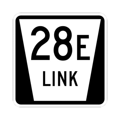 N LINK 28E (Nebraska) (Road Sign) STICKER Vinyl Kiss-Cut Decal 3 Inch White - The Sticker Space