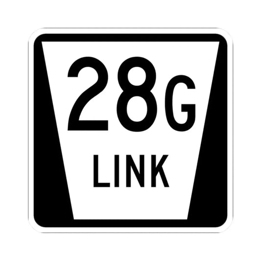 N LINK 28G (Nebraska) (Road Sign) STICKER Vinyl Kiss-Cut Decal 2 Inch White - The Sticker Space