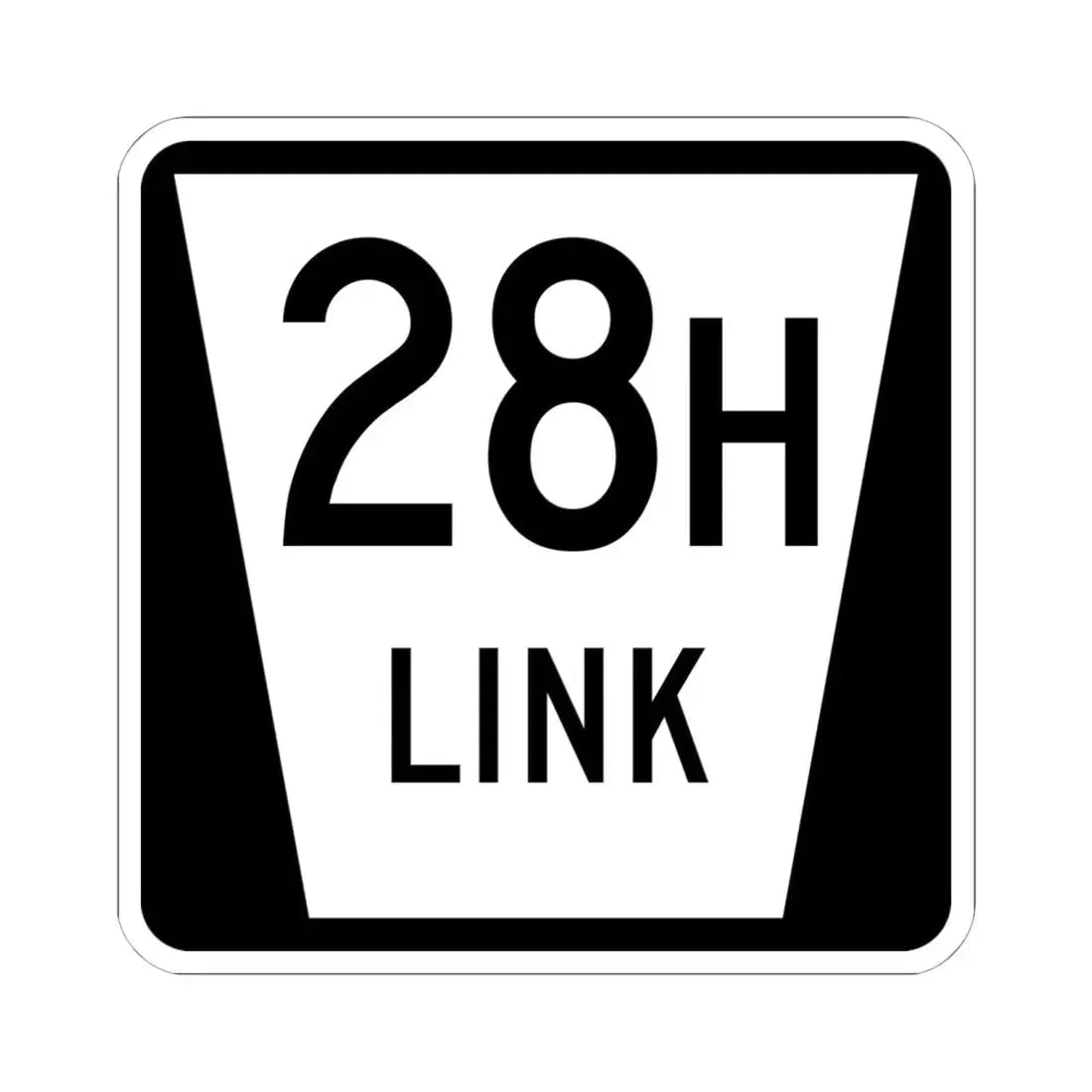 N LINK 28H (Nebraska) (Road Sign) STICKER Vinyl Kiss-Cut Decal 6 Inch White - The Sticker Space