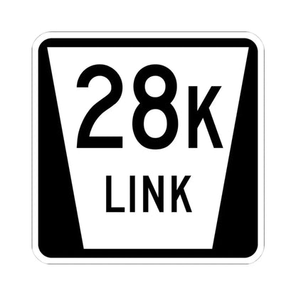 N LINK 28K (Nebraska) (Road Sign) STICKER Vinyl Kiss-Cut Decal 4 Inch White - The Sticker Space